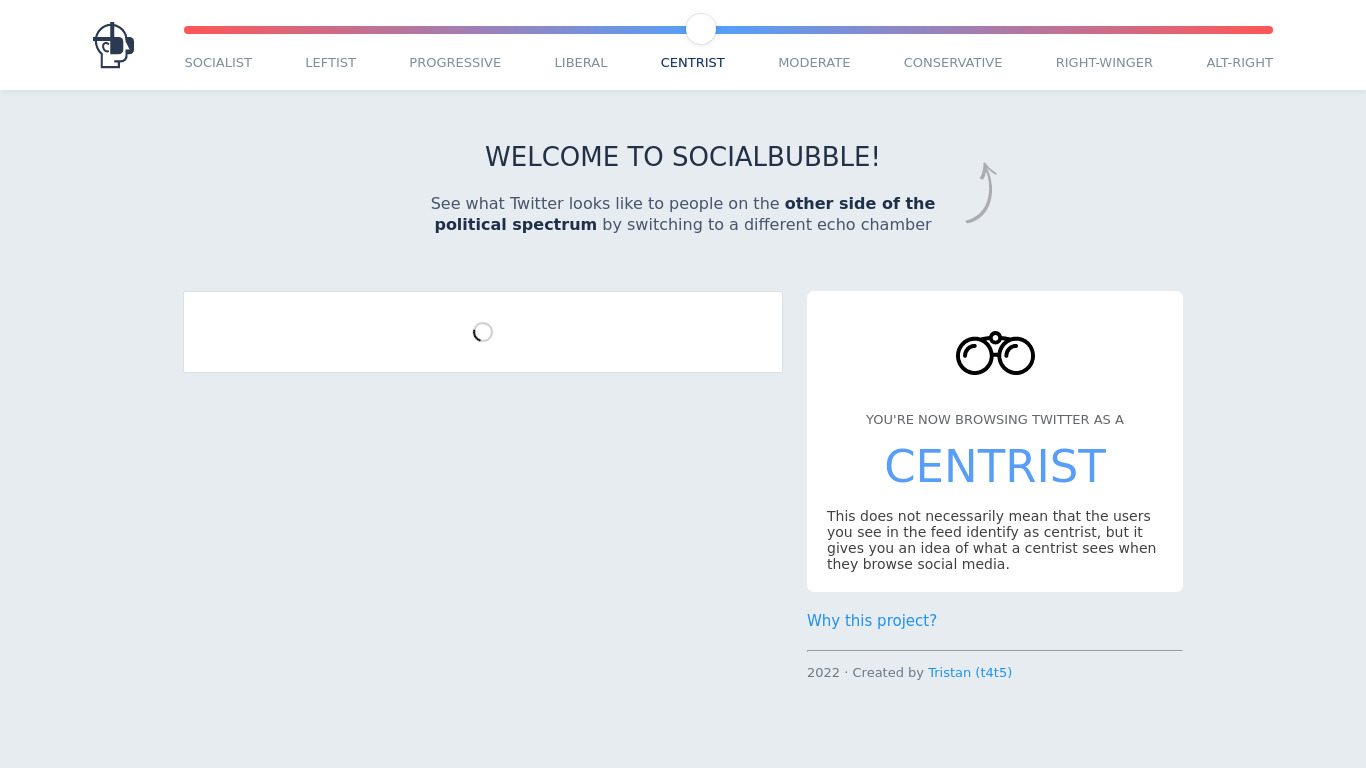 SocialBubble Landing page