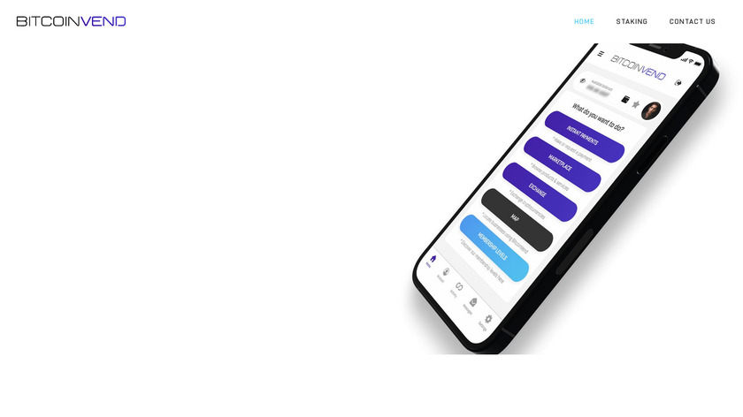 BitCoinVend Landing Page