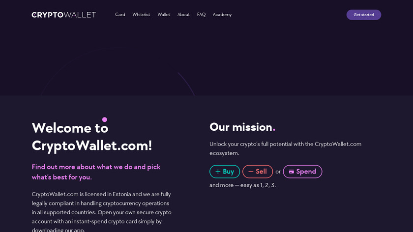 Cryptowallet Landing Page