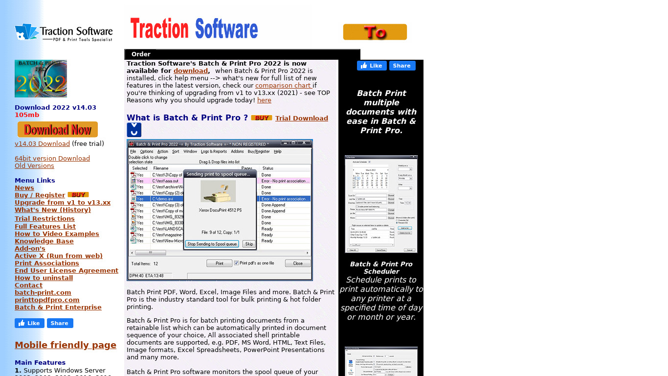 Batch & Print Pro Landing page