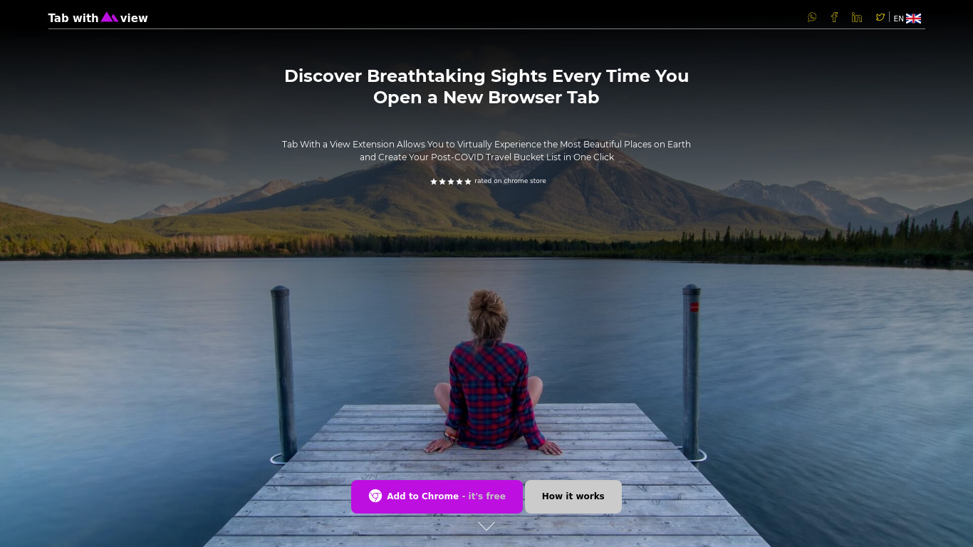Tab with a view Landing page