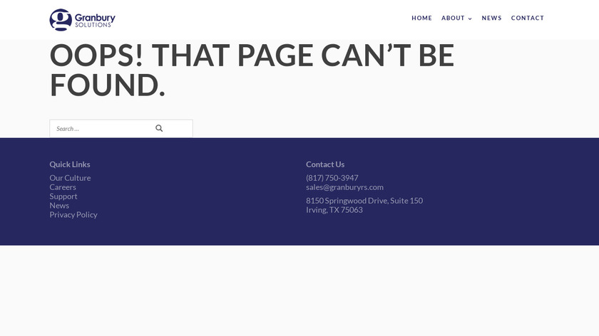 granburysolutions.com Vital Link POS Landing Page