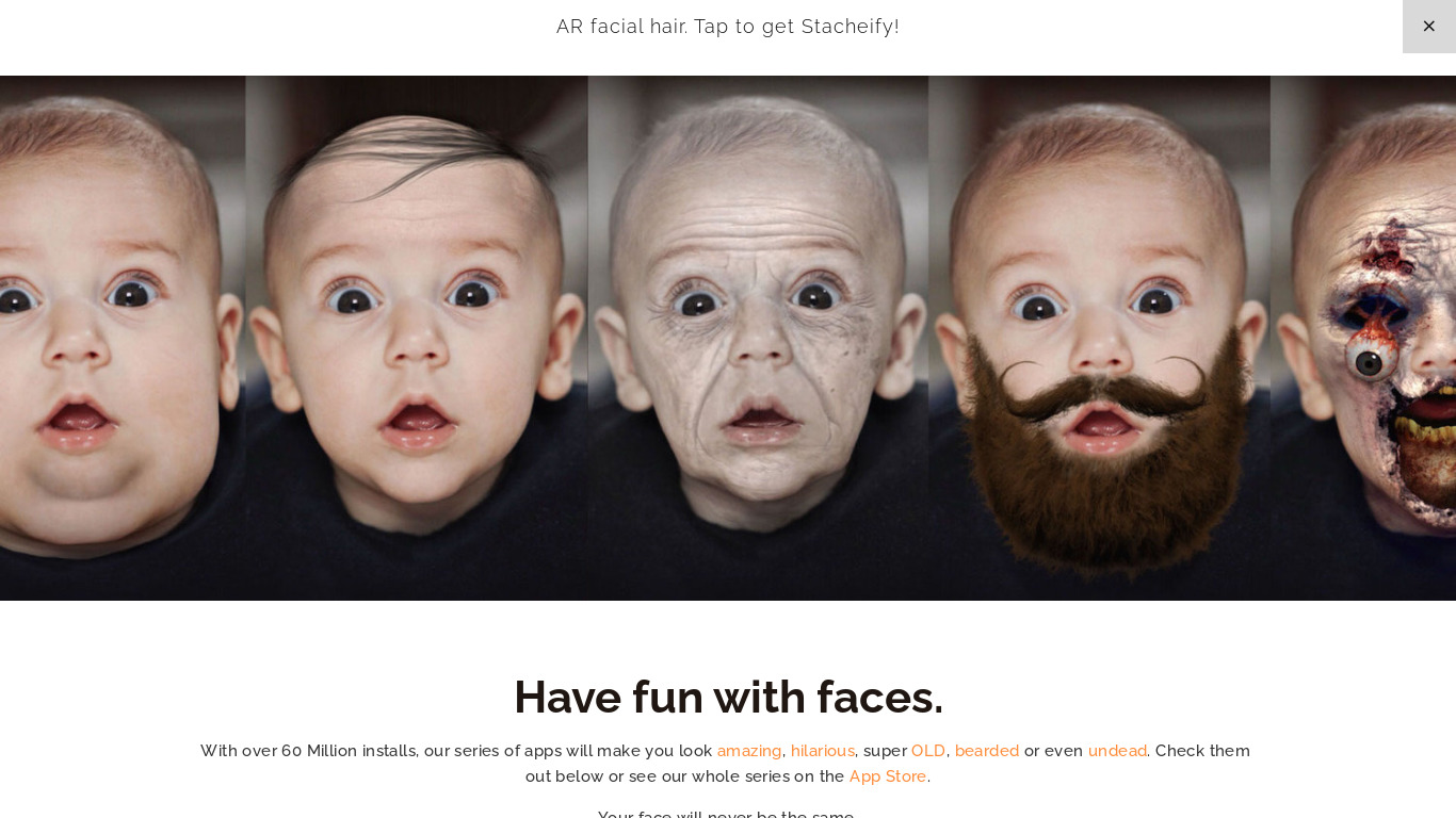Beardify – Beard Photo Booth Landing page