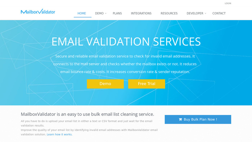 MailboxValidator Landing Page