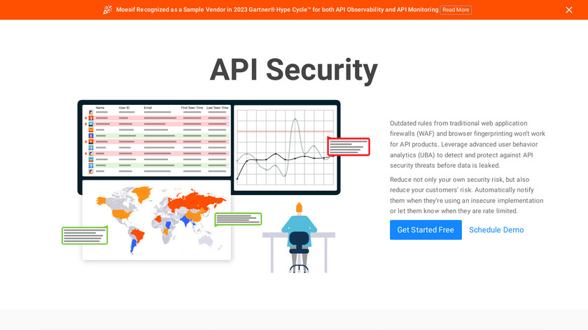 Moesif API Security Landing Page