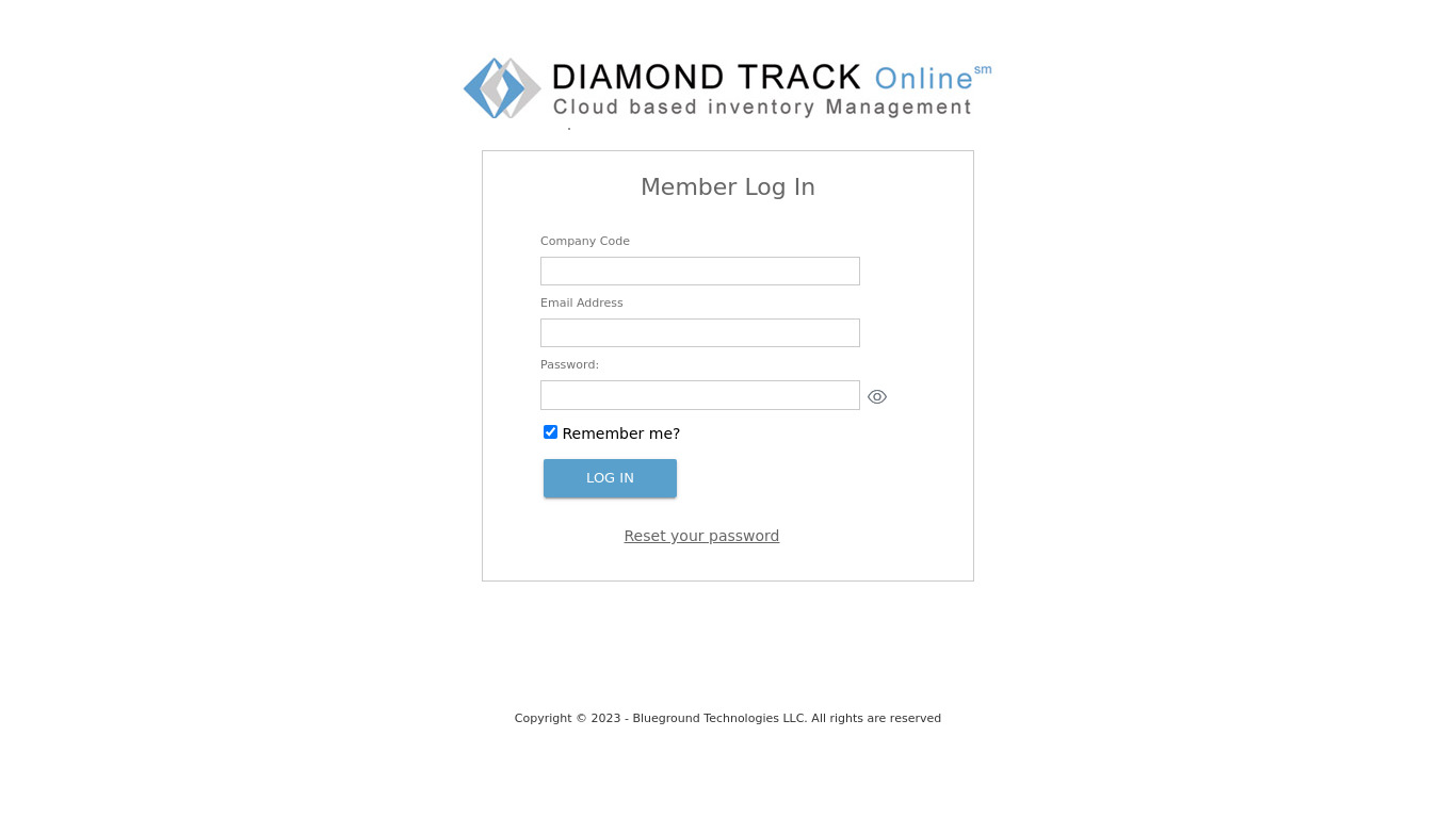 DIAMOND TRACK Online Landing page