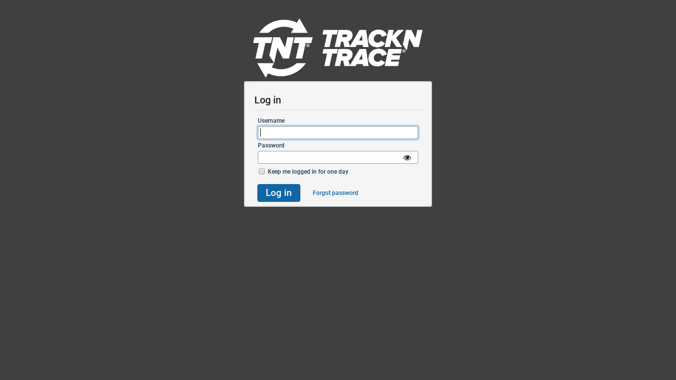 Track n Trace Landing page