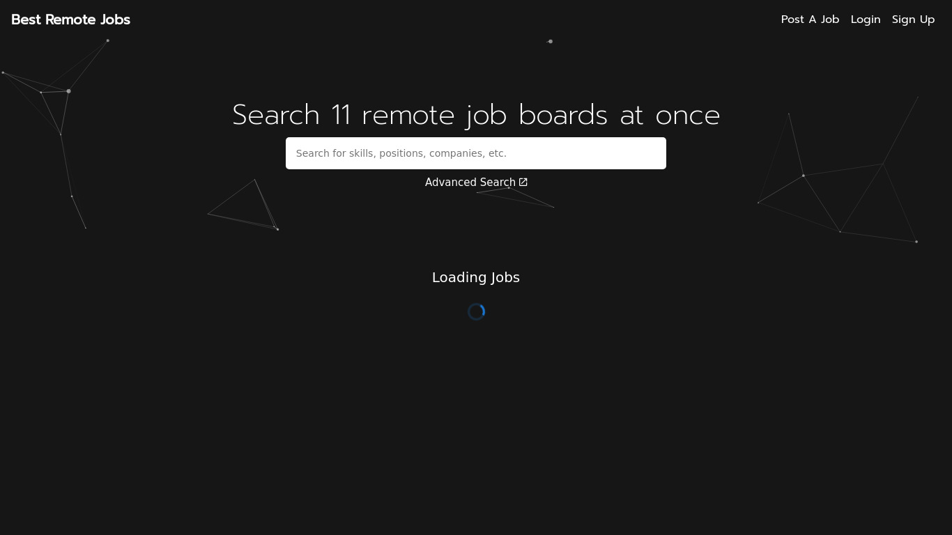 BestRemoteJobs.co Landing page