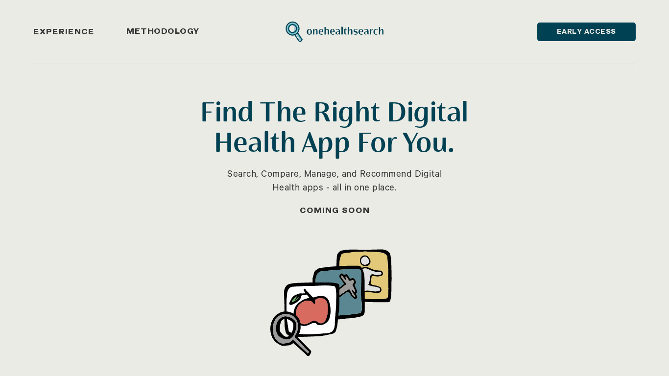 OneHealthSearch Landing page