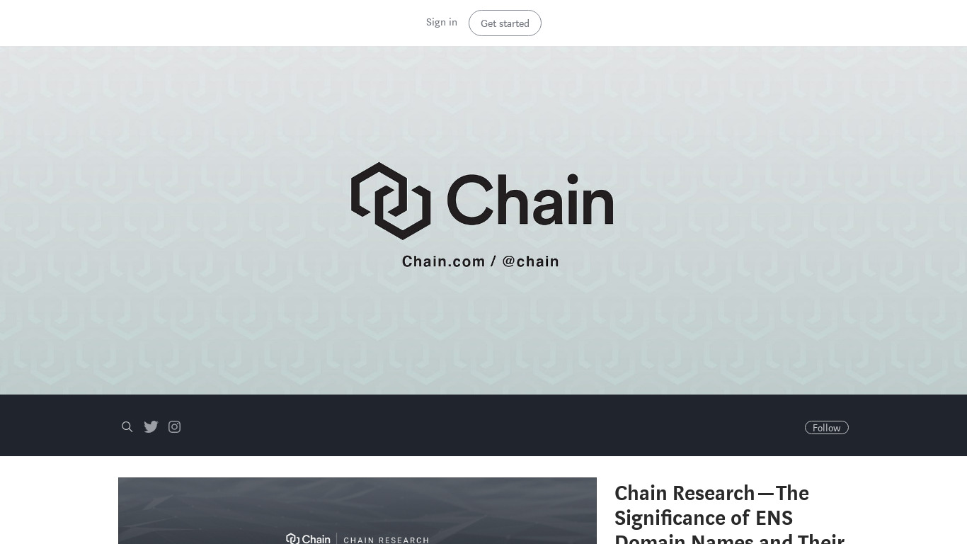 Chain Wallet Landing page