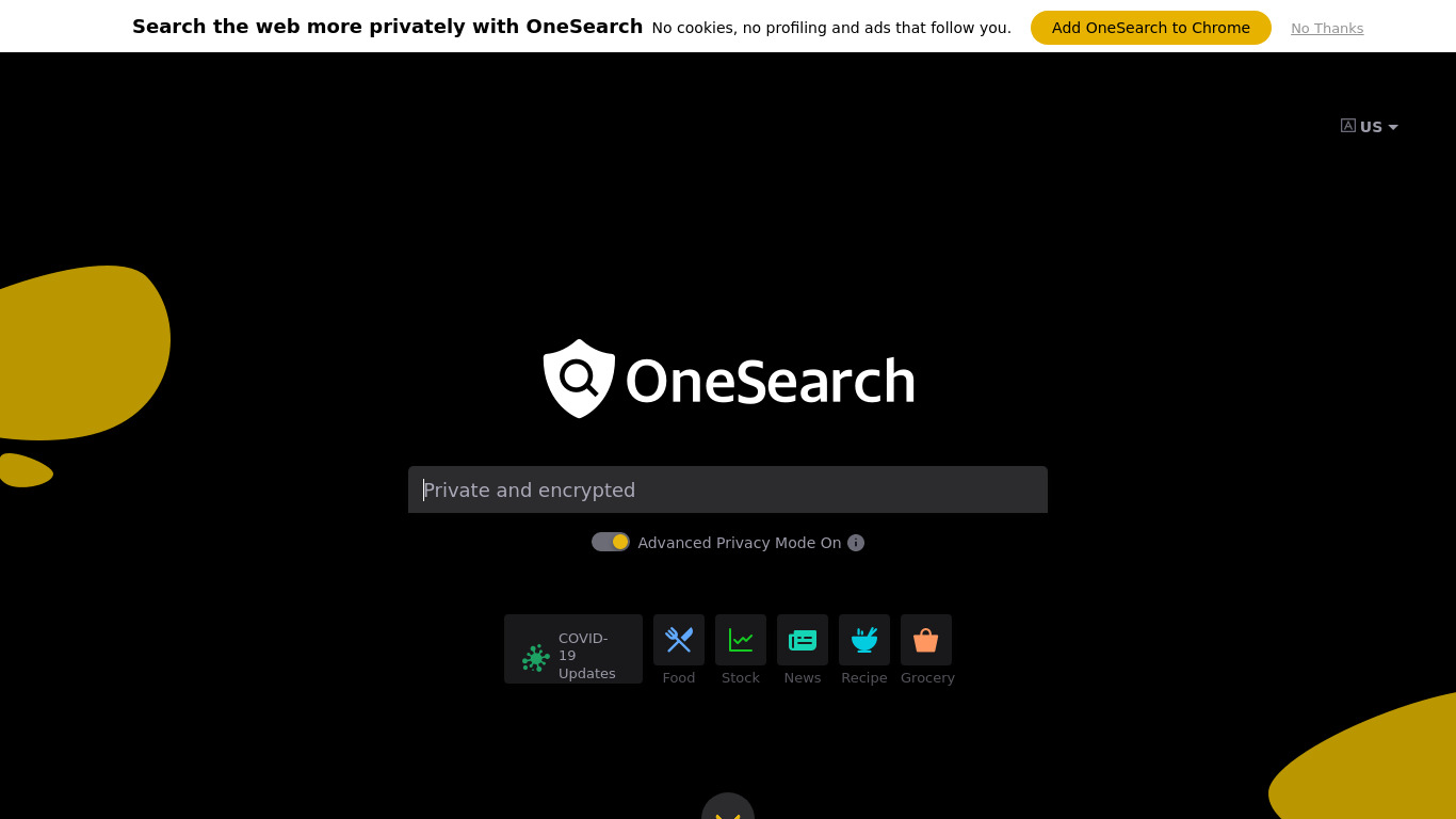 OneSearch Landing page