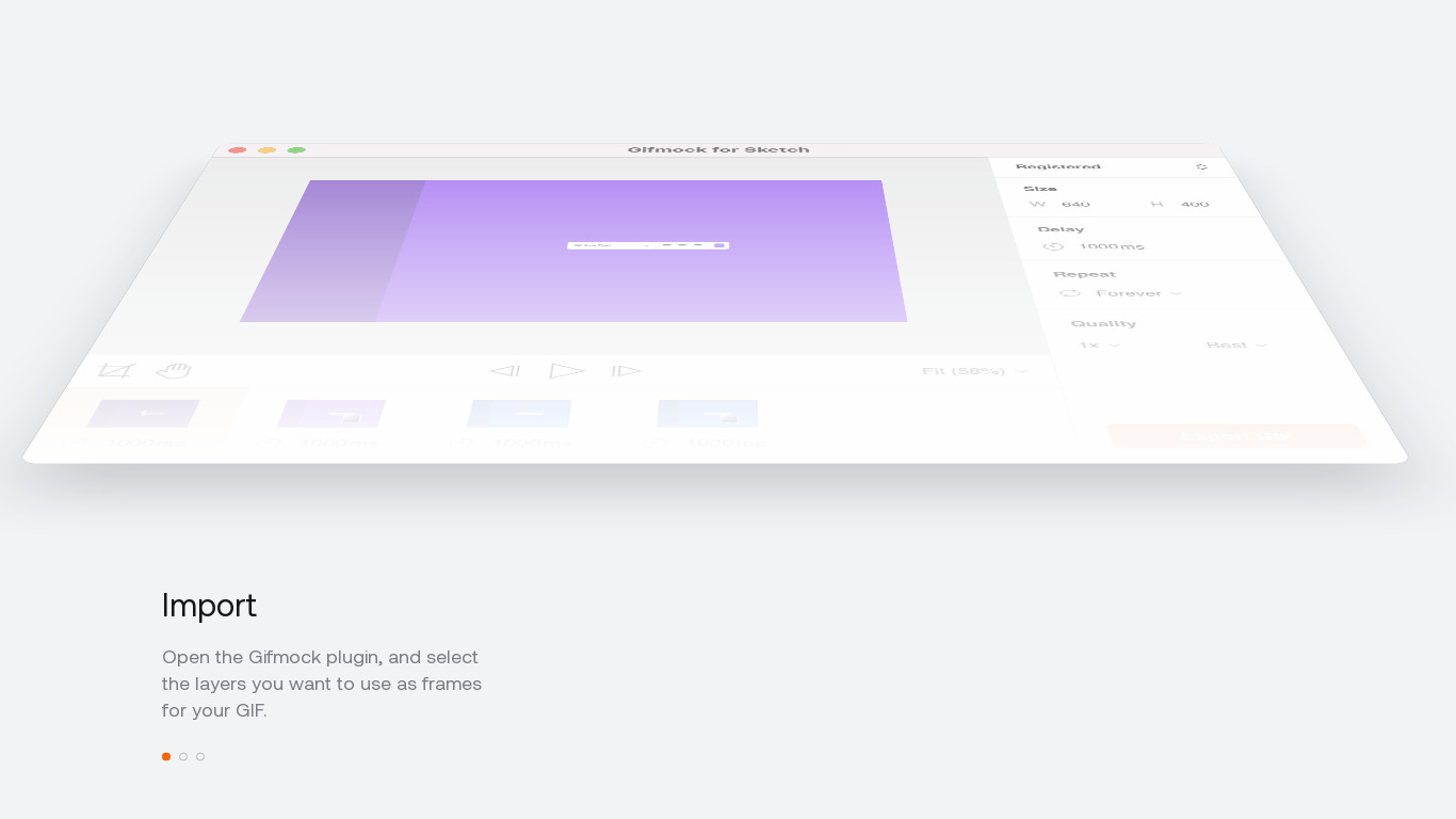 Gifmock for Sketch Landing page
