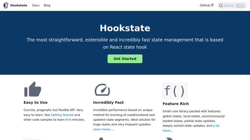 Hookstate Landing Page