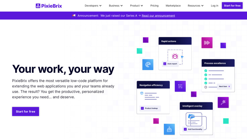 PixieBrix Landing Page