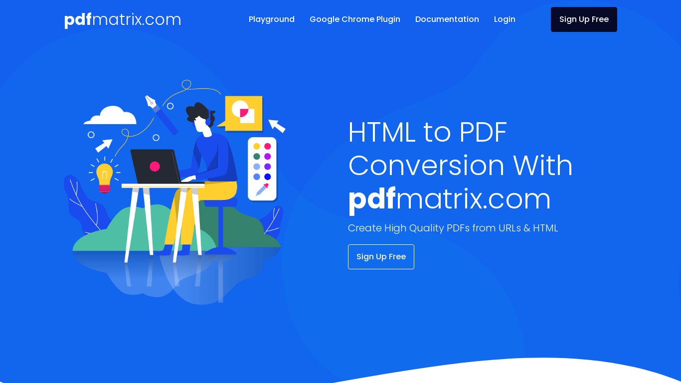 pdfmatrix.com Landing page