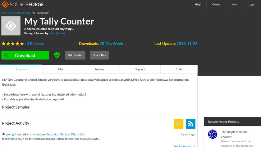 My Tally Counter Landing Page