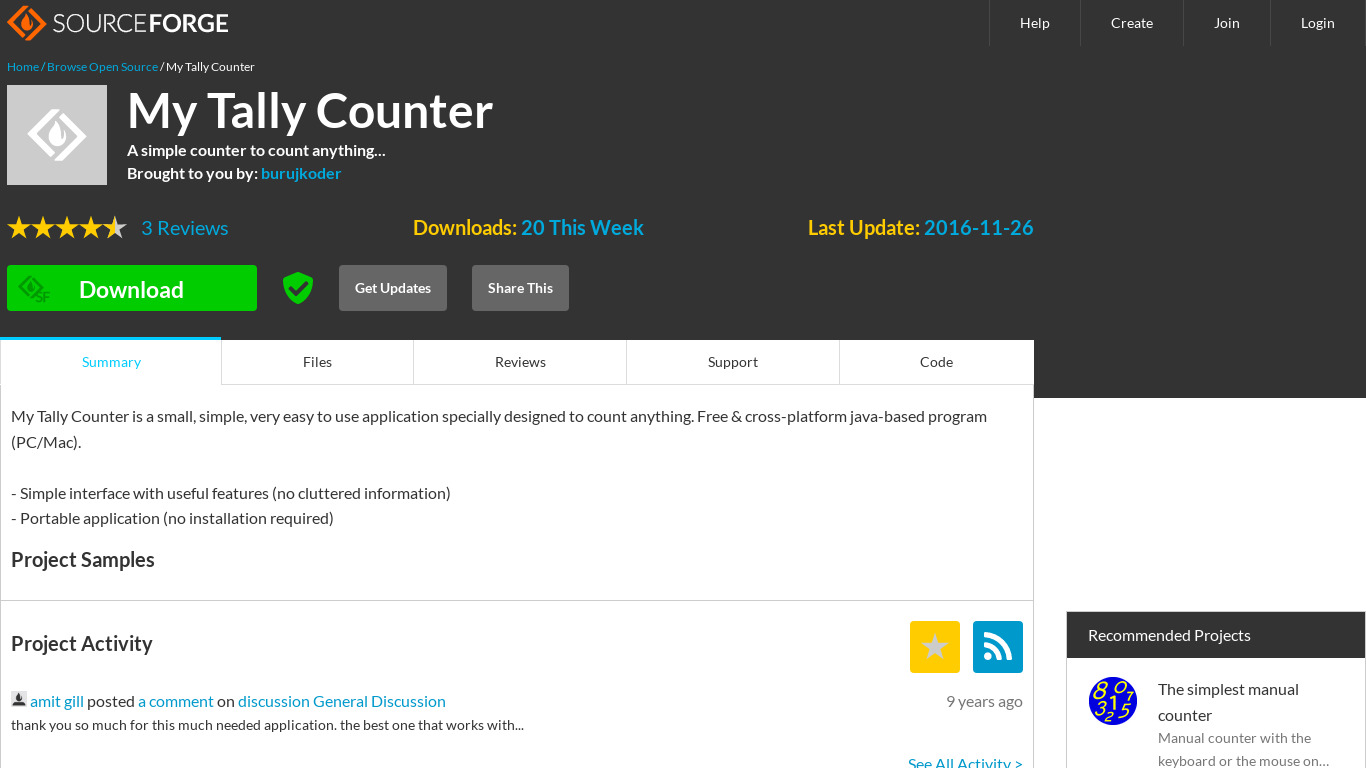 My Tally Counter Landing page