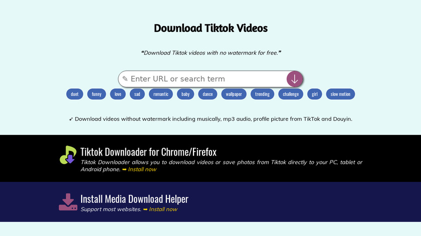 Download Tiktok Videos Landing Page