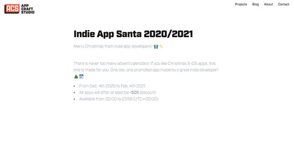 appcraftstudio.com Indie App Santa image