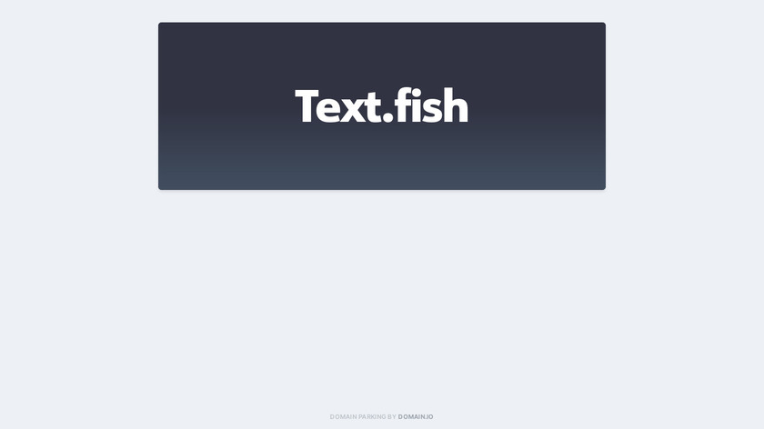 Text Fish Landing Page