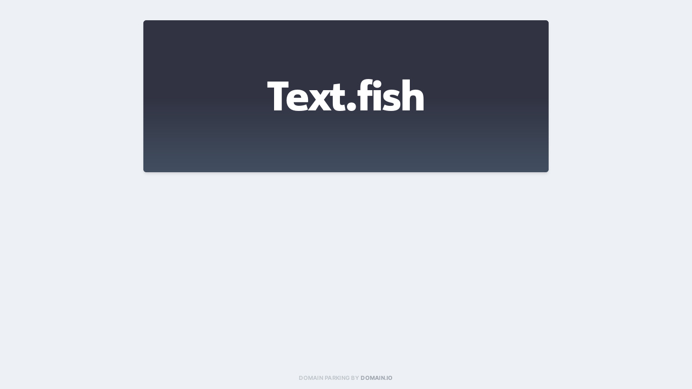 Text Fish Landing page