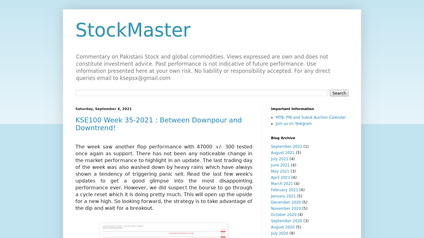 Stock Master Landing page