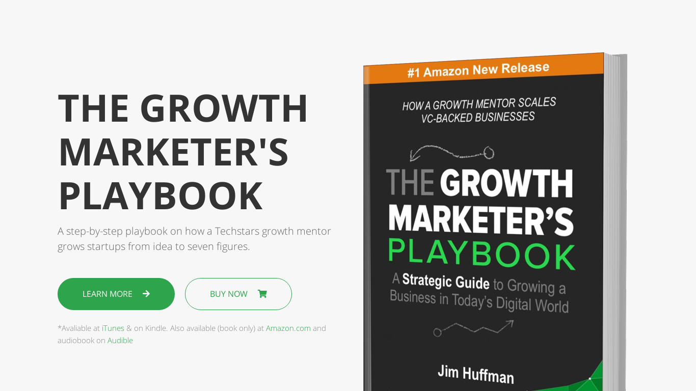 The Growth Marketer's Playbook Landing page