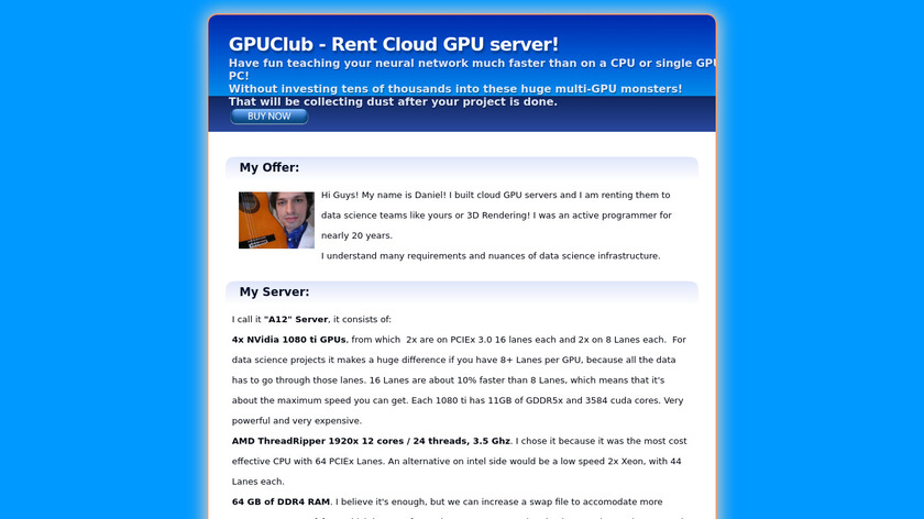 GPUClub.com Landing Page