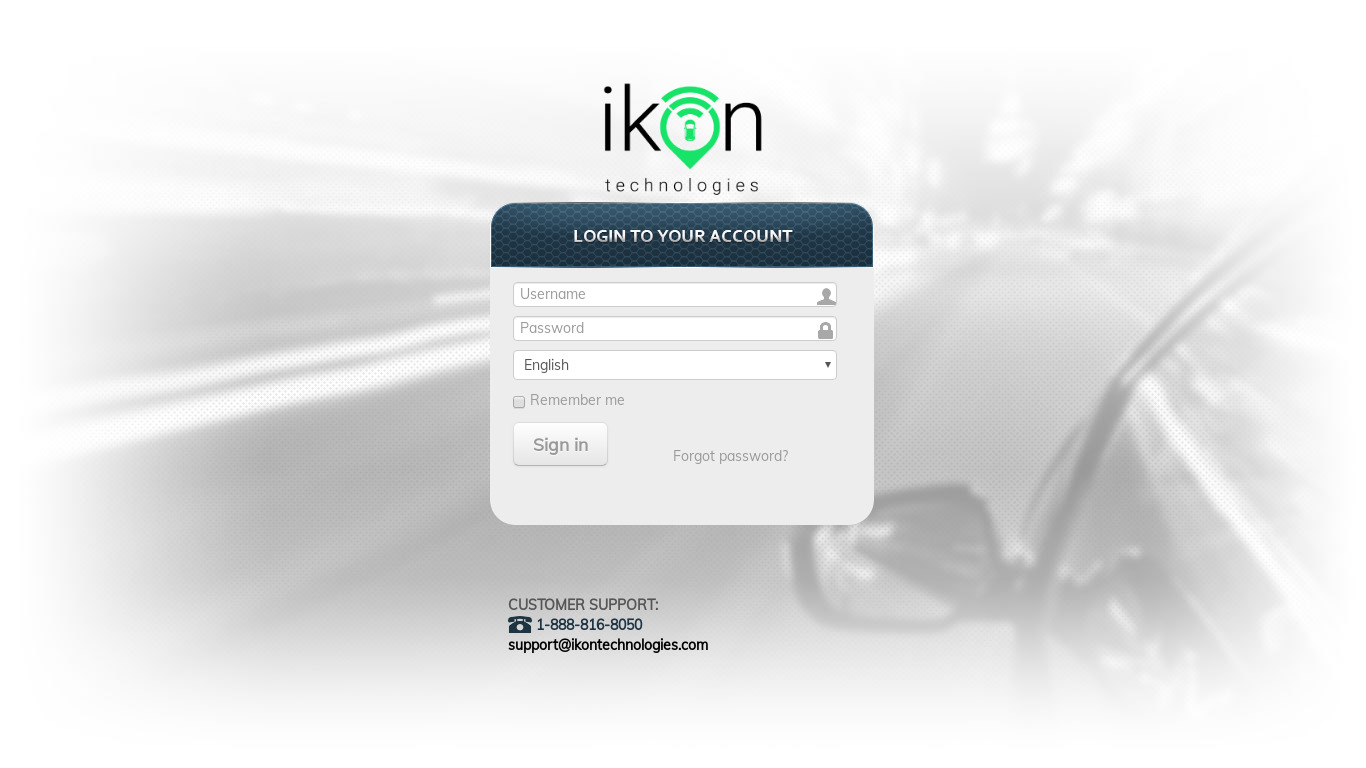 ikonGPS Landing page