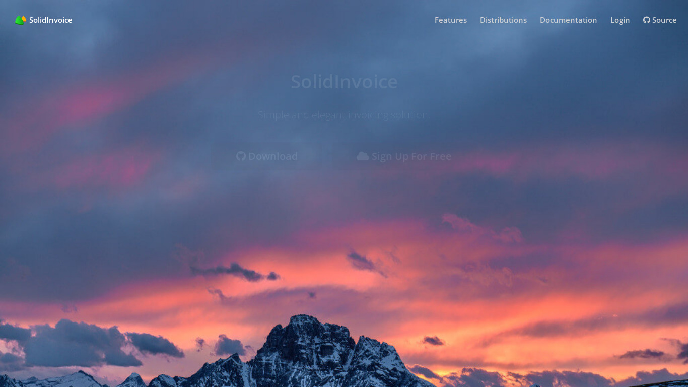 SolidInvoice Landing page