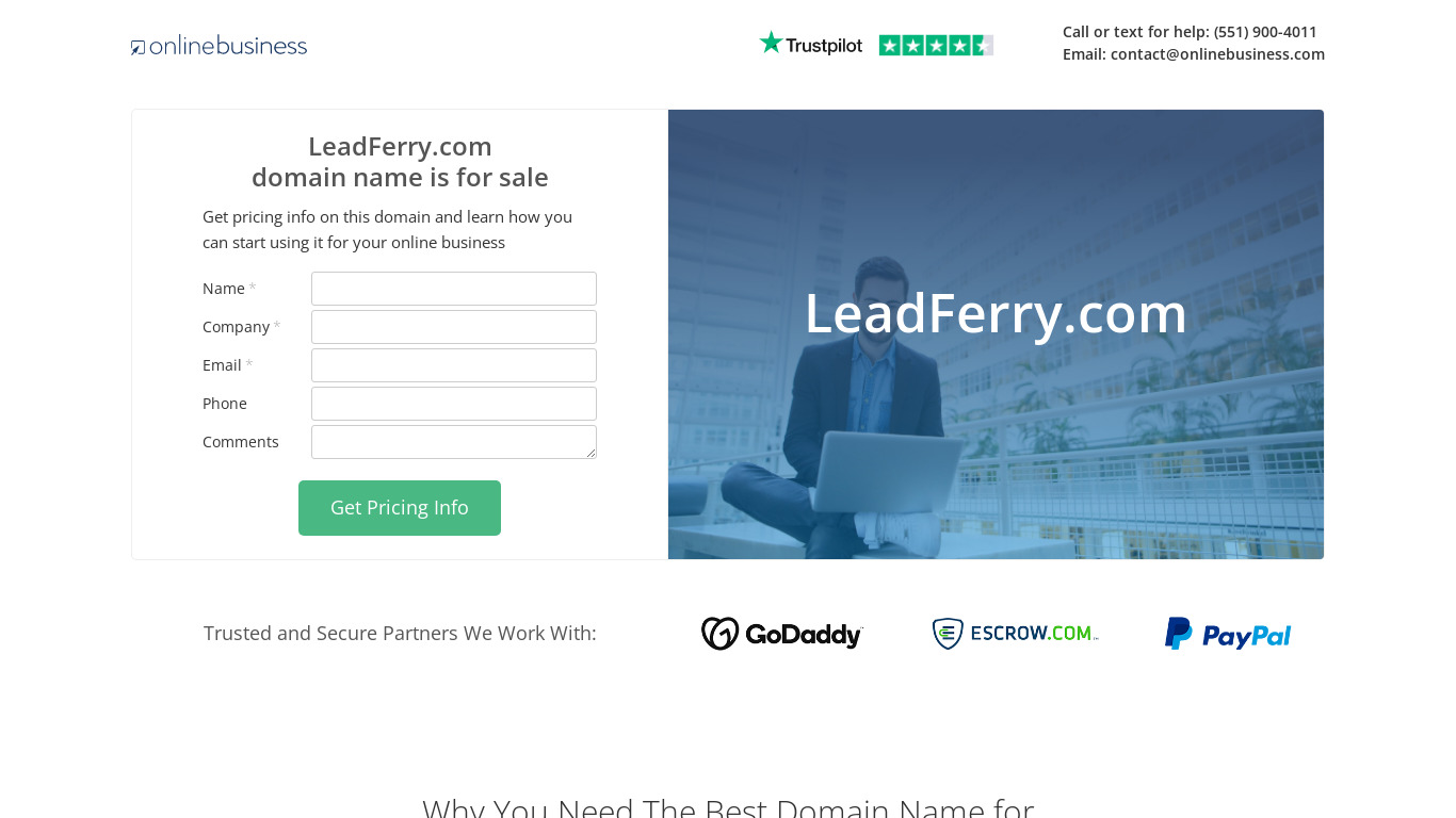 LeadFerry Content Analytics Landing page