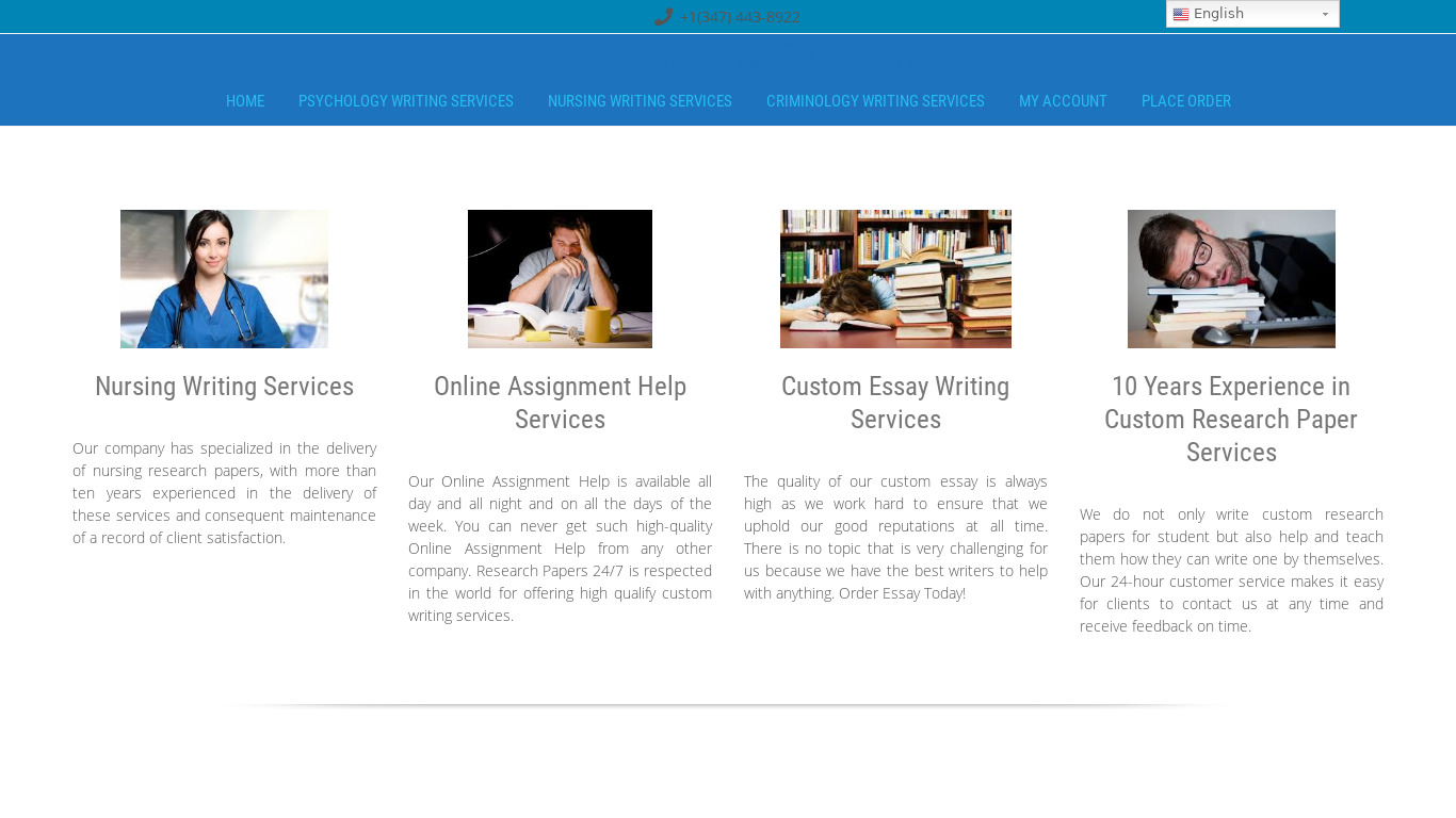 ResearchPapers247 Landing page