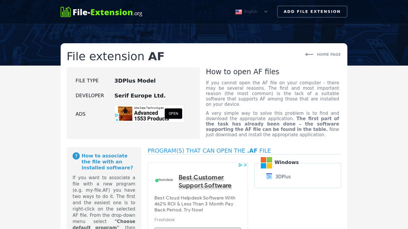 extensions.af Landing Page