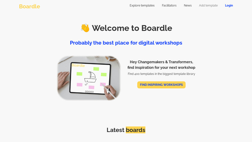 Boardle.io Landing Page