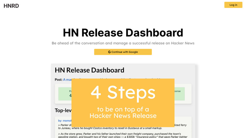 Hacker News Release Dashboard Landing Page