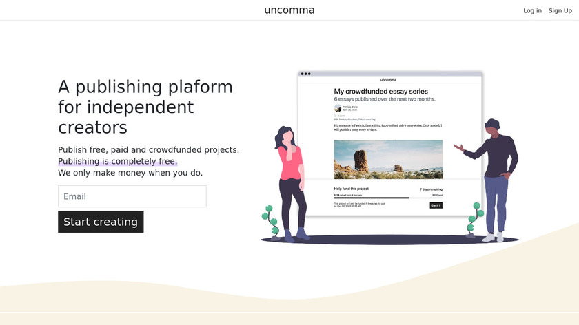 Uncomma Landing Page