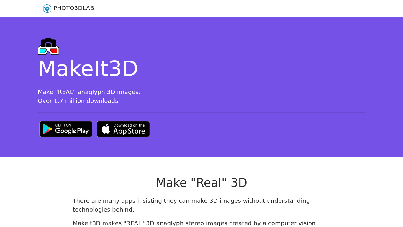 MakeIt3D Landing page