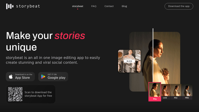 Storybeat Landing Page