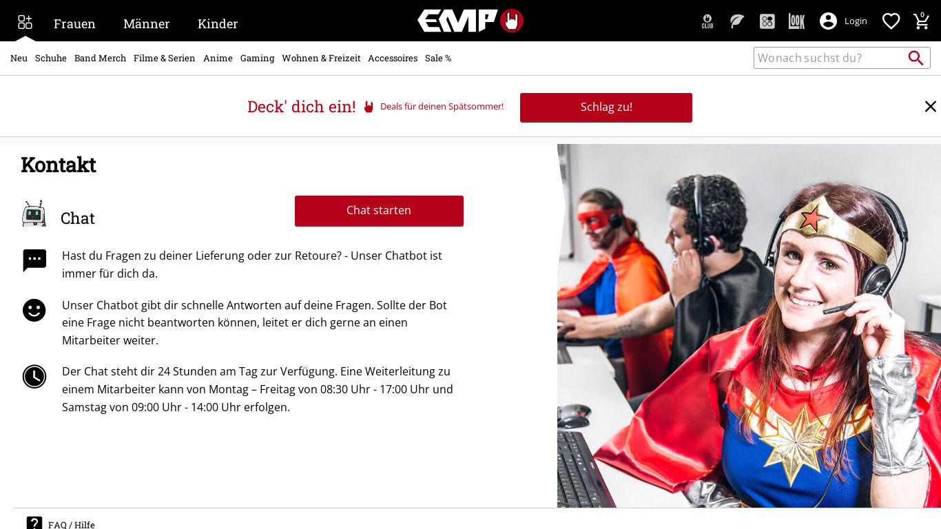 EMP App Landing page