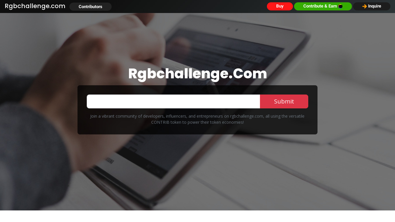 RGB challenge Landing page