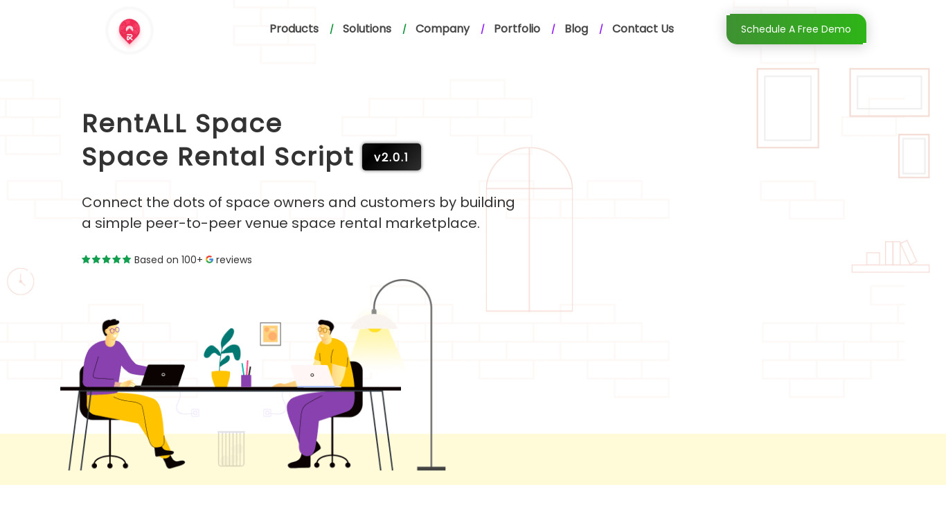 RentALL Space Landing page