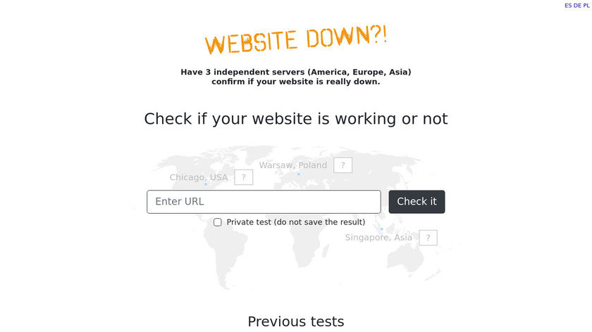 Website Down?! Landing Page