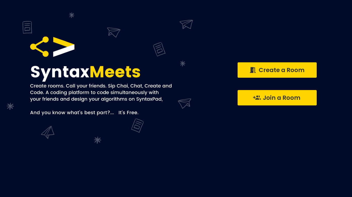 SyntaxMeets Landing page