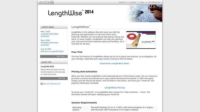 LengthWise Landing Page