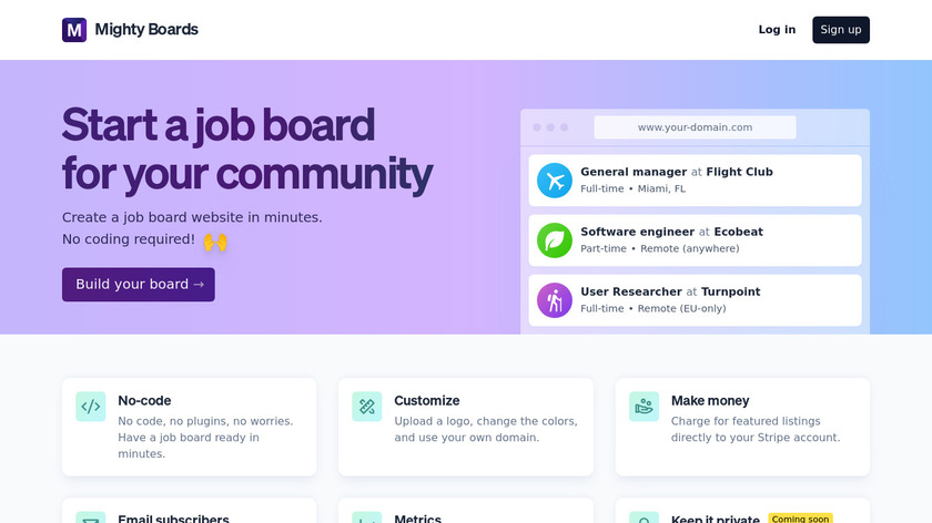 Mightyboards Landing Page