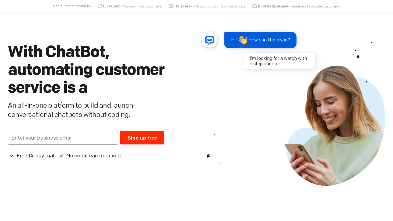 ChatBot Landing page