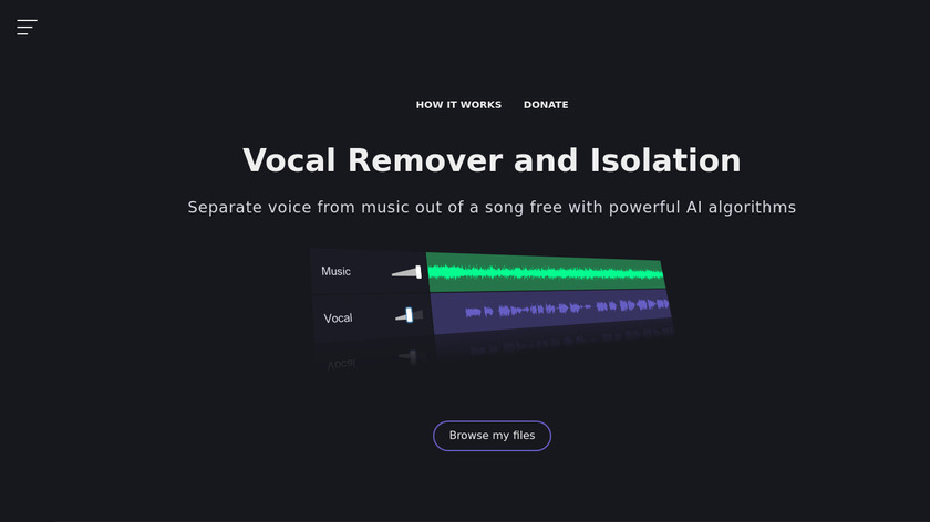 VocalRemover.org Landing Page