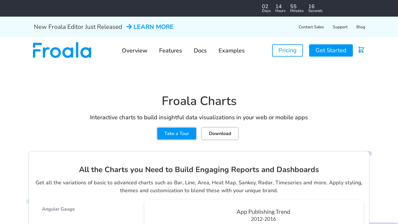 Froala Charts Landing page