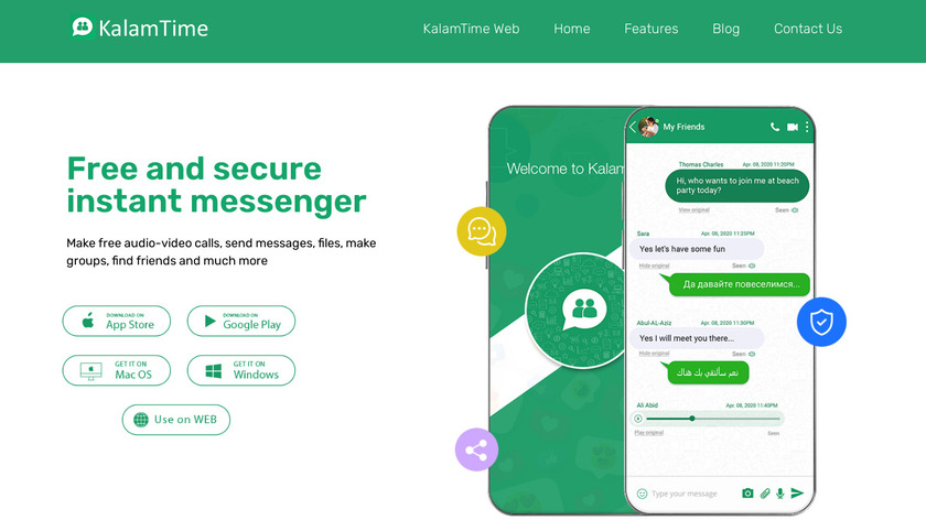 KalamTime Landing Page