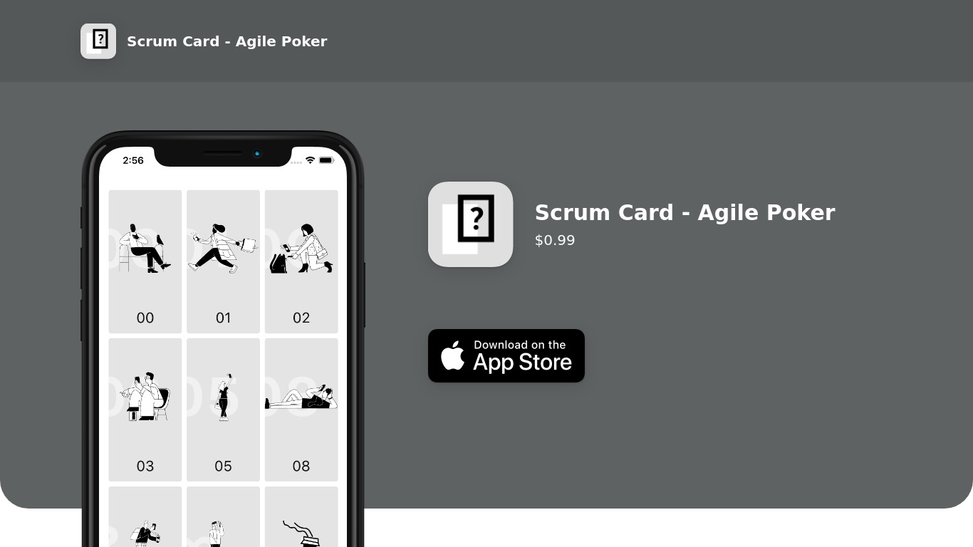 Scrum Card - Agile Poker Landing page